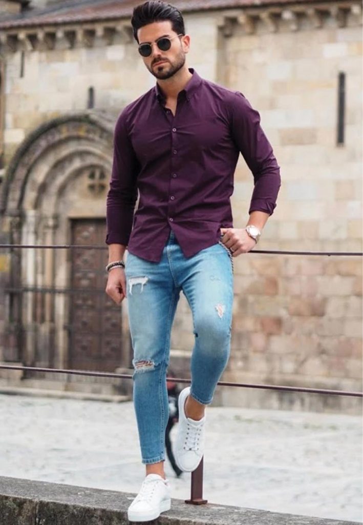 What goes well with mens denim shirts  Quora