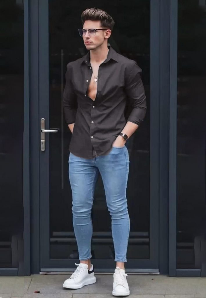 Light Blue Jeans Matching Shirt