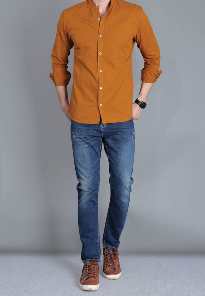 Which color pant will suit for light denim shirt? - Quora