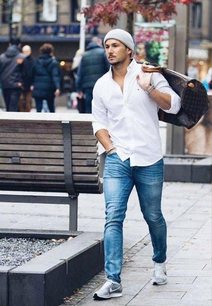 15 Blue Jeans Matching Shirt Ideas for Men in 2024