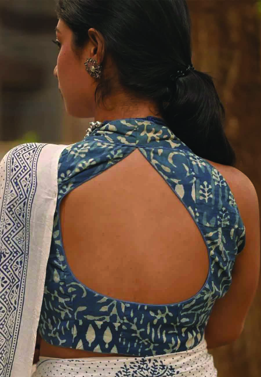 Triangular Cut Backless Blouse