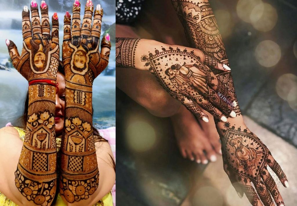 Personalized Back Mehndi Design