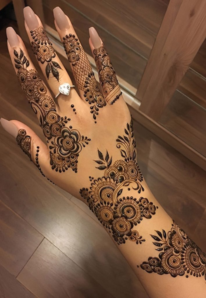 Cross Mehndi Design For Back Hand