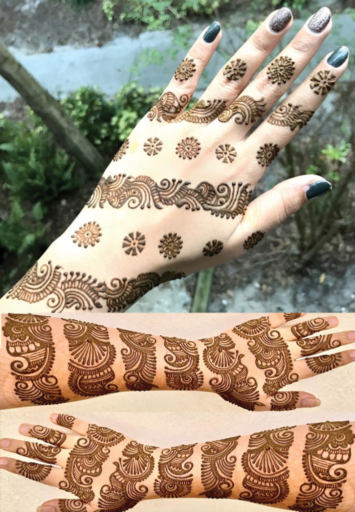 Mehndi Back Side Design