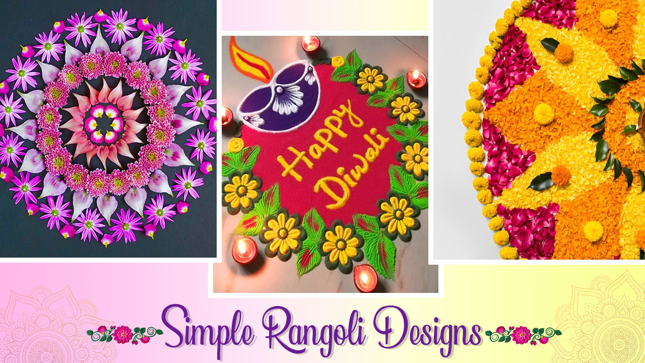 35+ Beautiful and Simple Rangoli Desig …