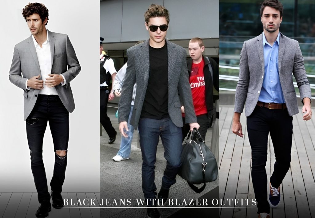black shirt combination jeans