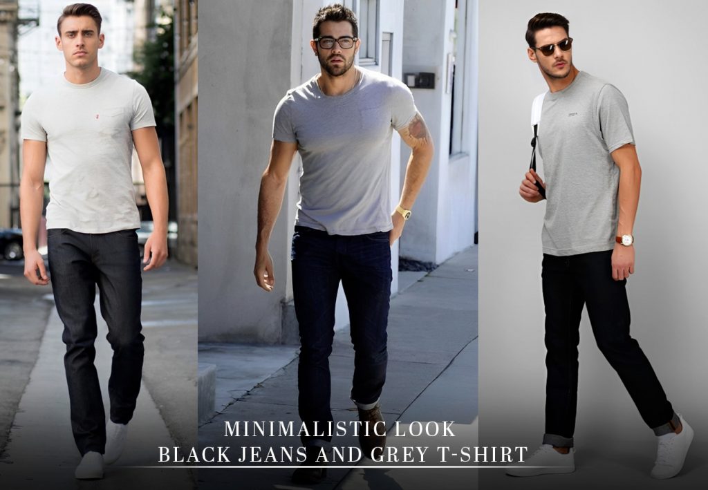 black jeans matching shirt 