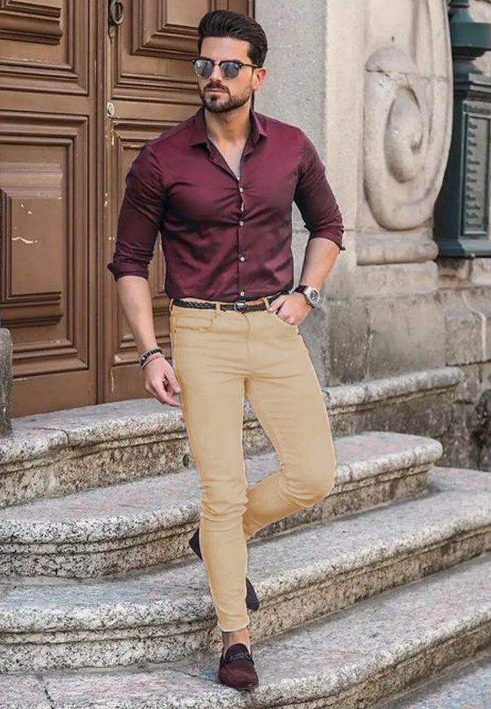 SYLZON Slim Fit Men Khaki Trousers - Buy SYLZON Slim Fit Men Khaki Trousers  Online at Best Prices in India | Flipkart.com