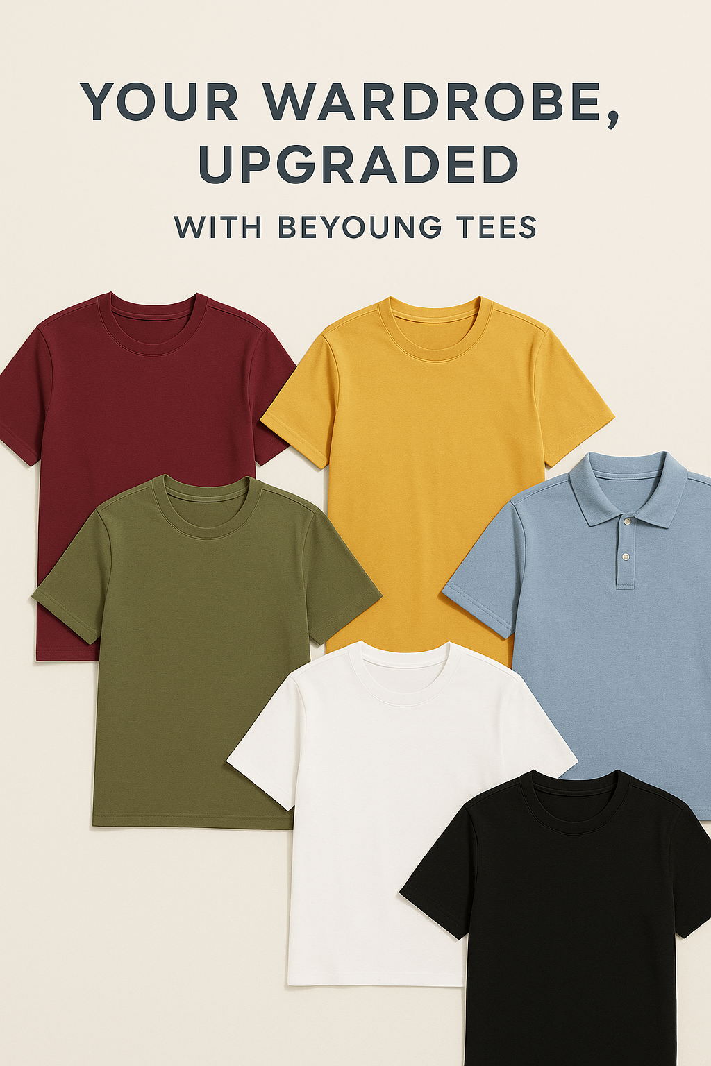 Beyoung tshirts in different colors and styles